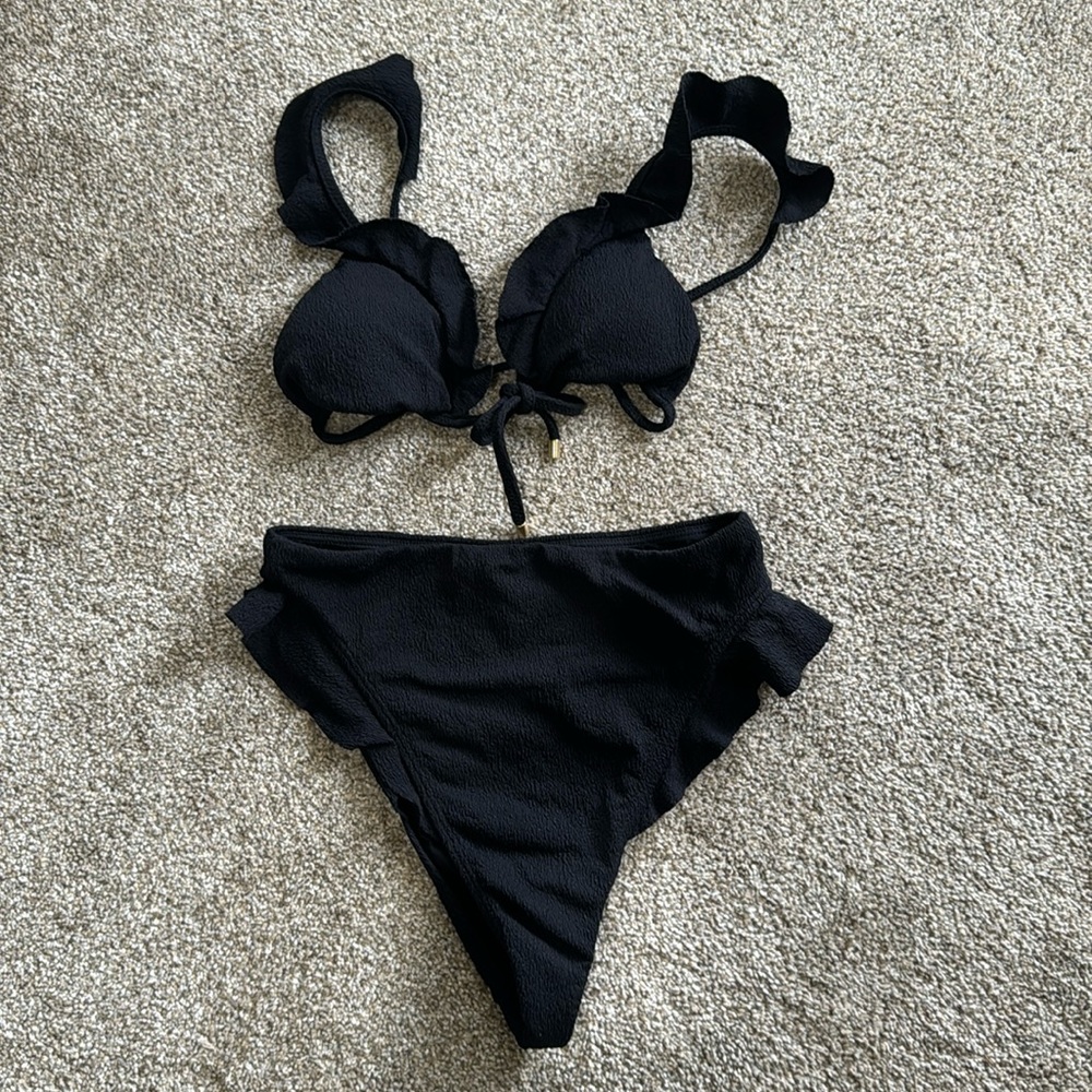 Victoria’s Secret ruffle 2 peace swim suit